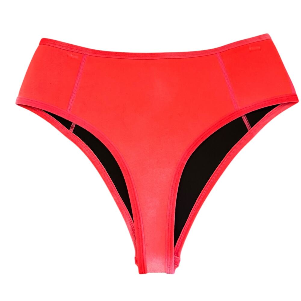 Hoaka Velvet Neon Pink/Orange Sunset Bikini Bottom Medium NWOT